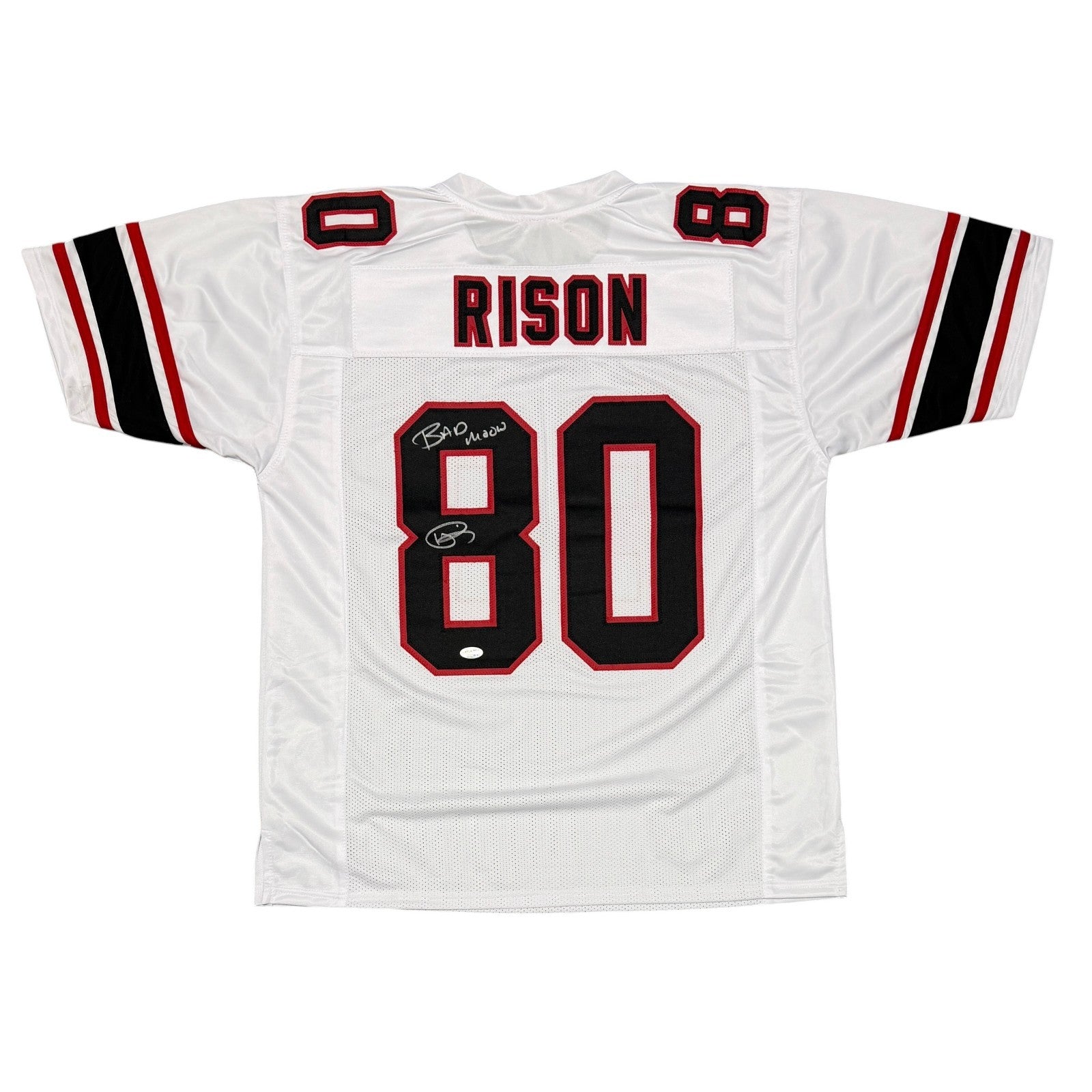 Andre Rison Signed Atlanta Falcons Custom Jersey w/ Bad Moon JSA Witness COA0