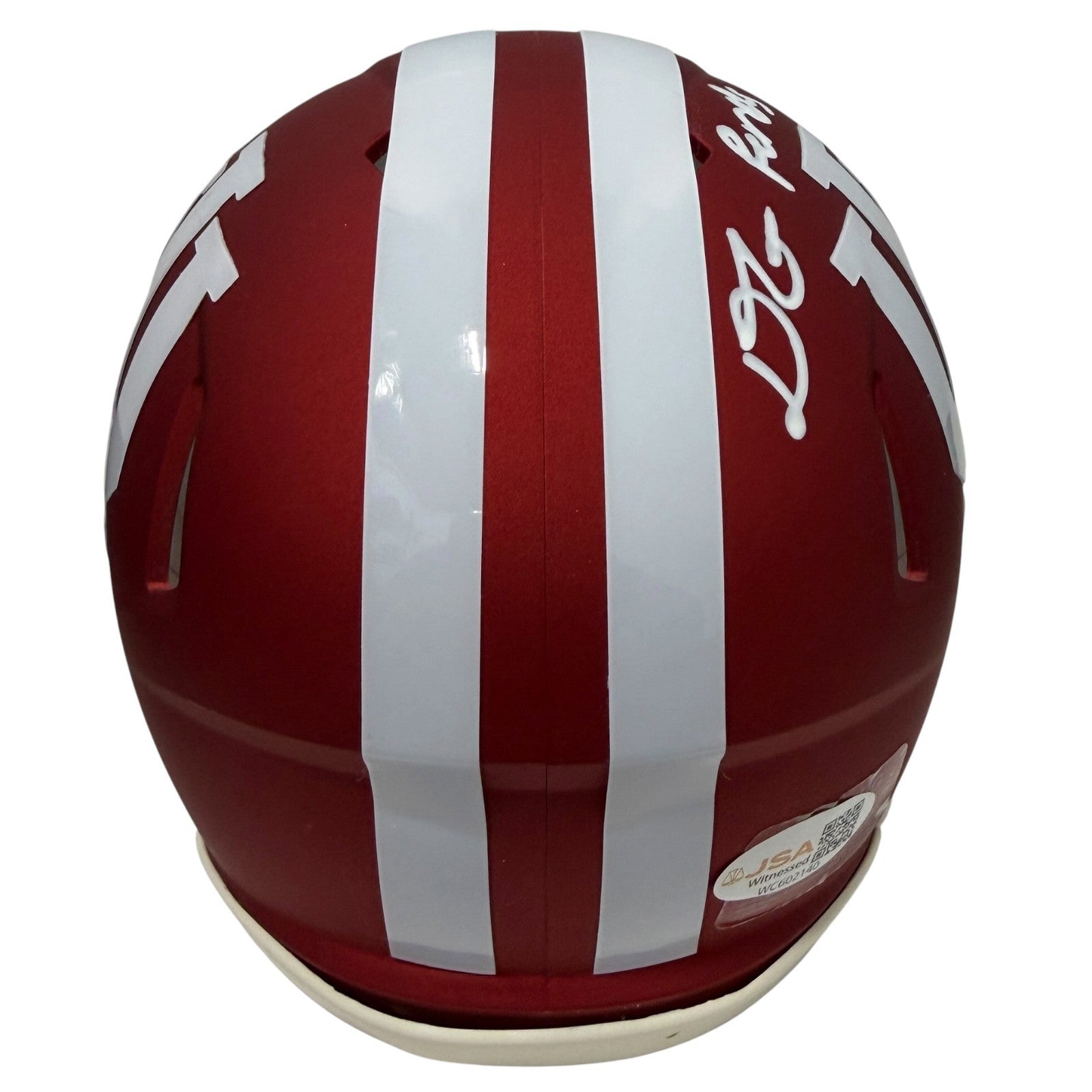 D'Angelo Ponds Signed Indiana Hoosiers Speed Mini Helmet JSA Witness COA2