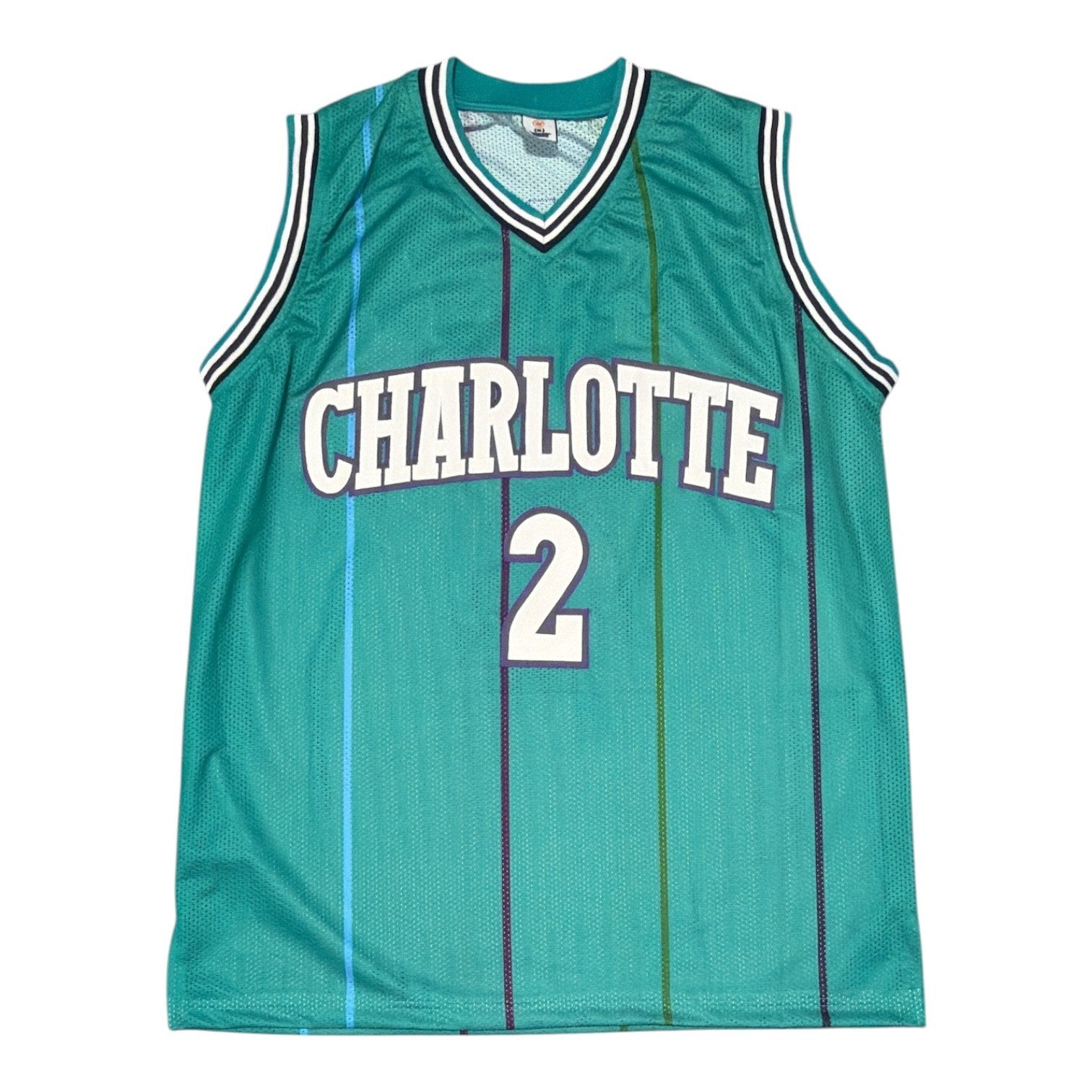 Larry Johnson Signed Autographed Charlotte Hornets Custom Jersey JSA Witness COA2