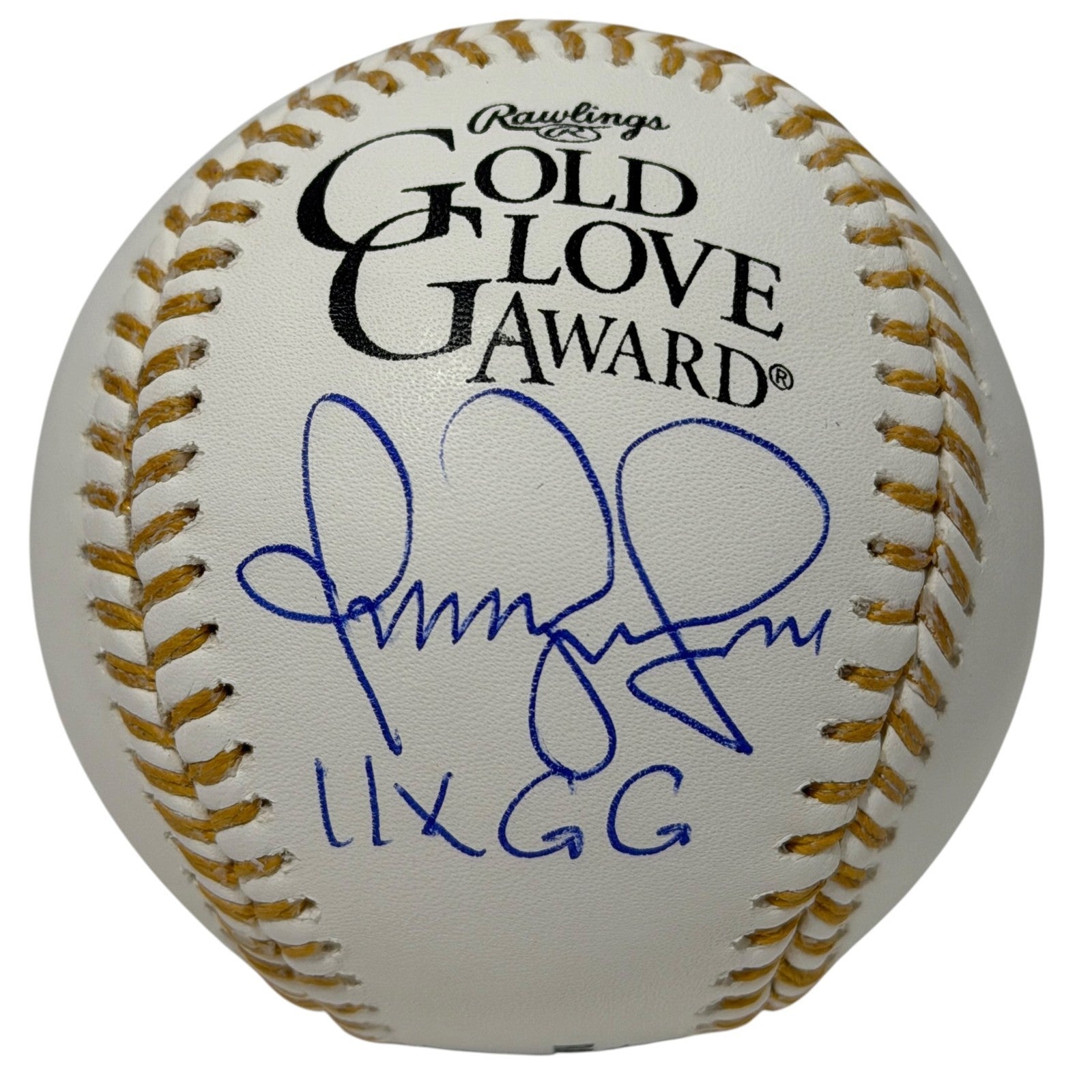 Omar Vizquel Signed Autographed Gold Glove Baseball w/ 11x GG JSA Witness COA0