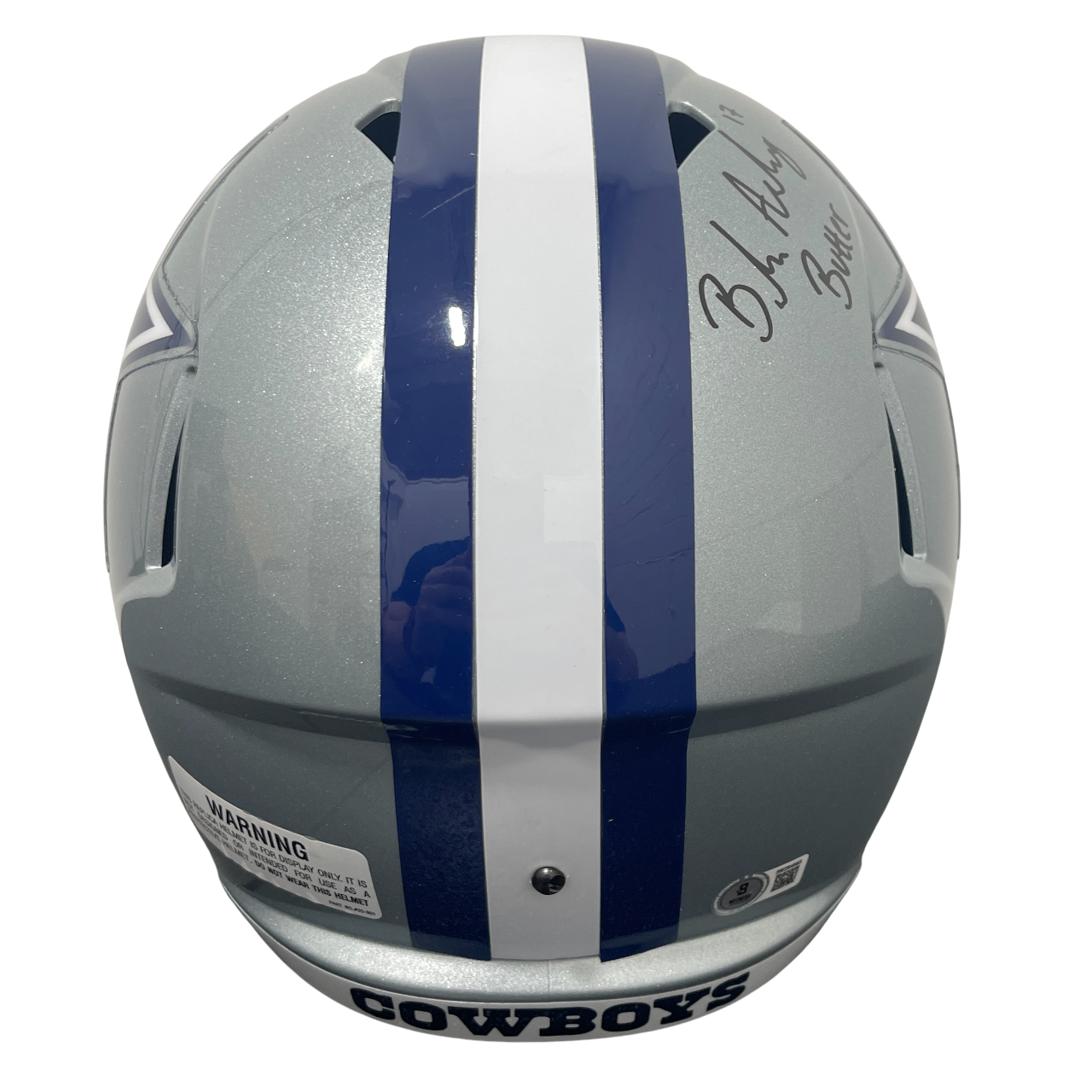 Brandon Aubrey Signed Cowboys Full Size FS Helmet w/ 3 Ins Beckett Wit BAS COA3