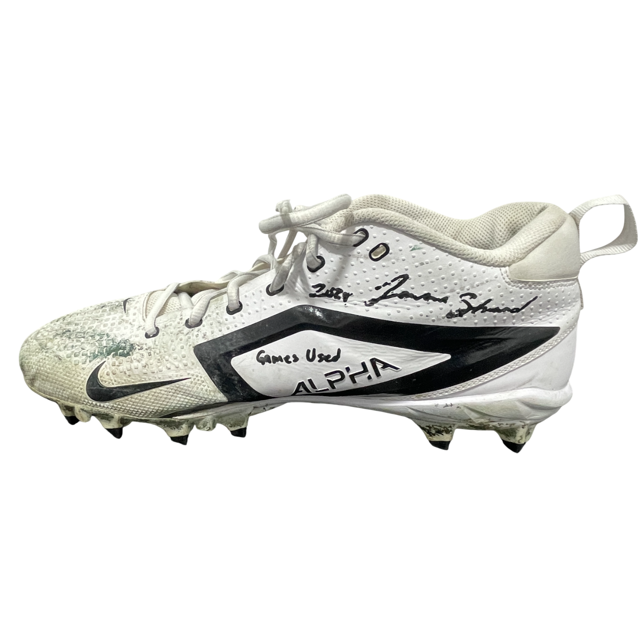 Jamien Sherwood Signed 2024 Game Used Football Cleats (PAIR) Beckett Wit BAS COA1