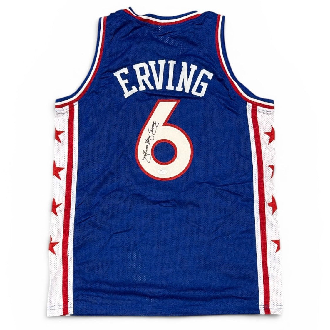 Julius Erving Signed Autographed Philadelphia 76ers Custom Jersey JSA COA0