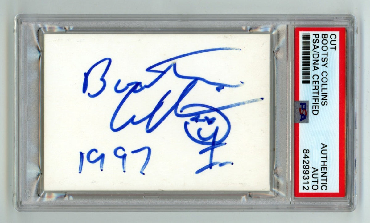 Bootsy Collins Signed Autographed Card Cut with Sketch PSA DNA Auto FUNK R&B A0