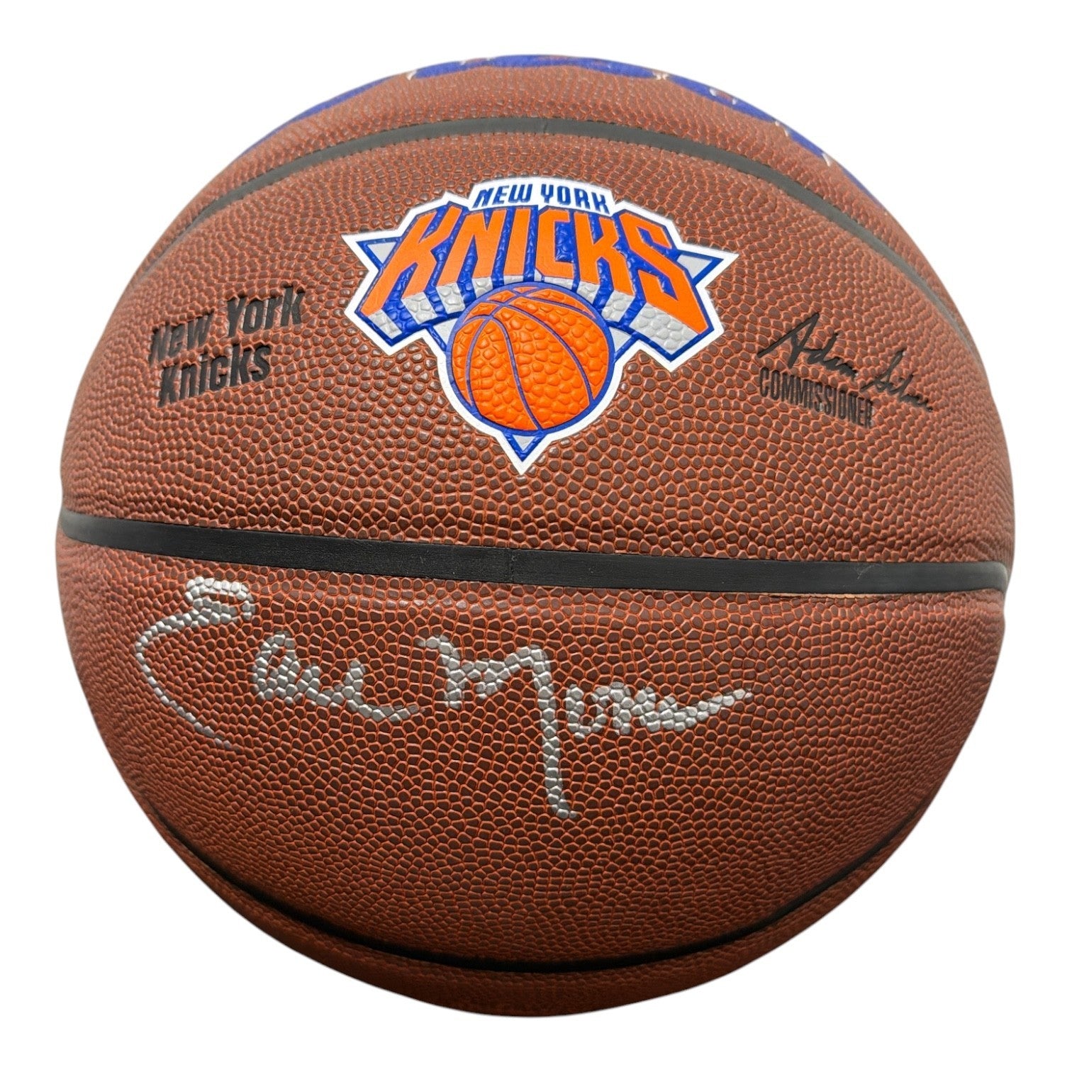 Earl Monroe Signed Autographed Wilson Knicks NBA Basketball JSA Witness COA0