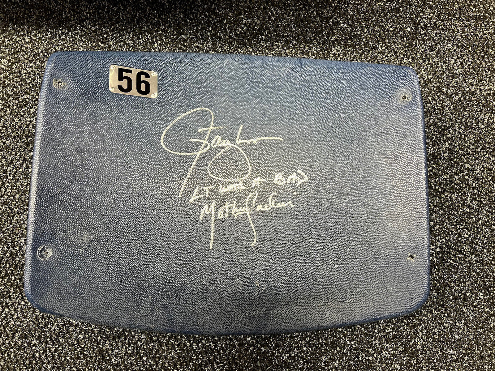 Lawrence Taylor Signed Auto New York Giants Stadium Seat Back JSA W COA Bad MFer0