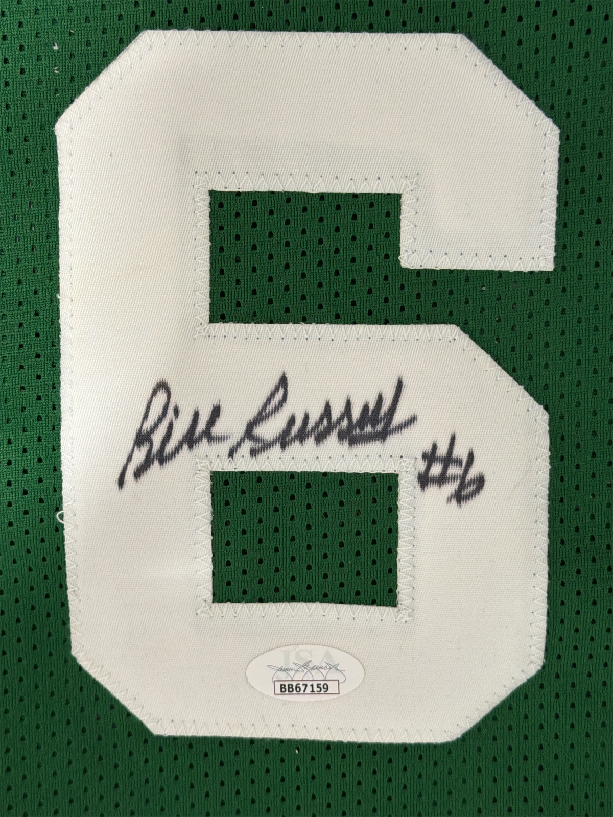Bill Russell Signed Autographed w/ #6 Insc. Boston Celtics Custom Jersey JSA LOA1