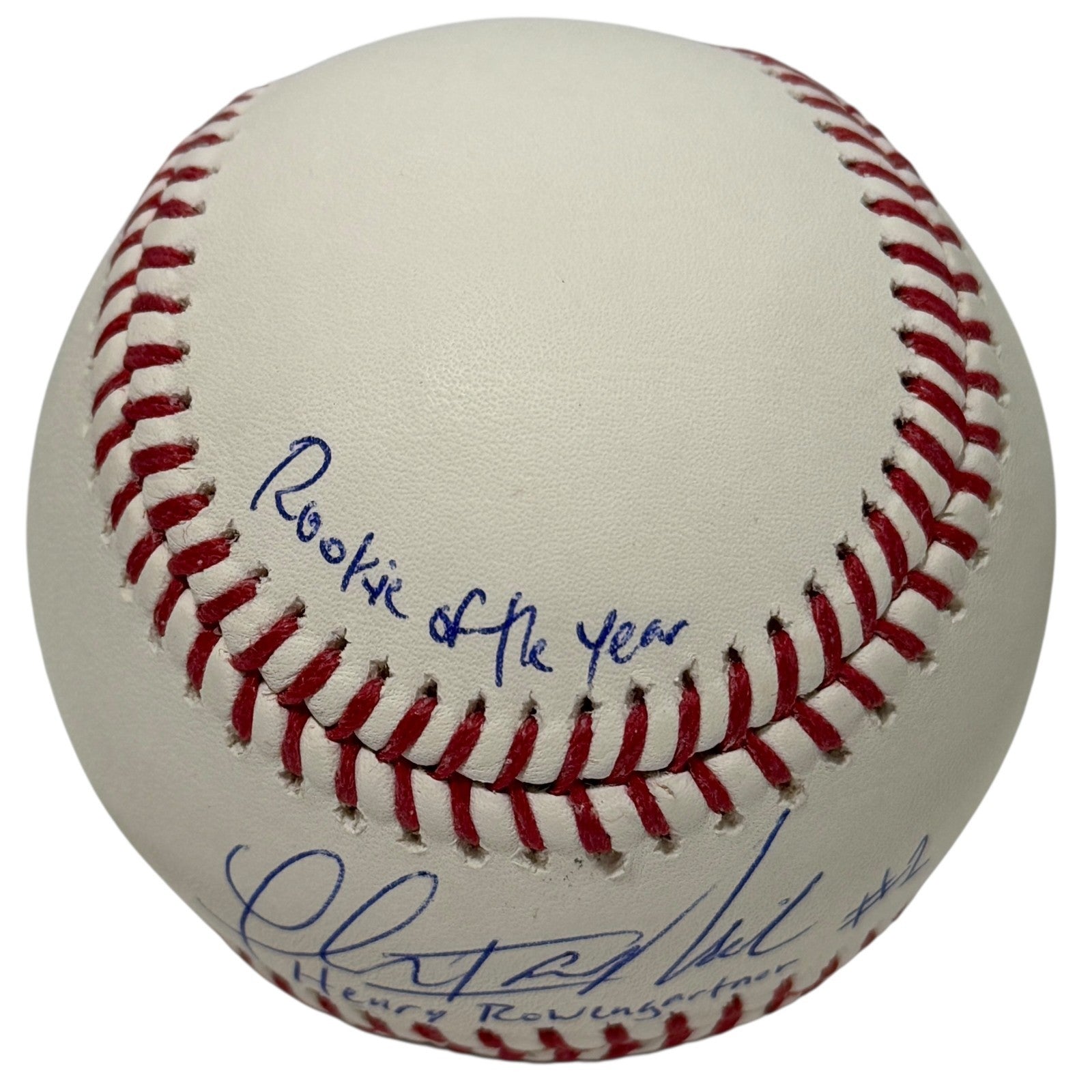 Thomas Ian Nicholas Signed ROMLB Baseball w/ Insc. + Quote Beckett BAS COA ROY1