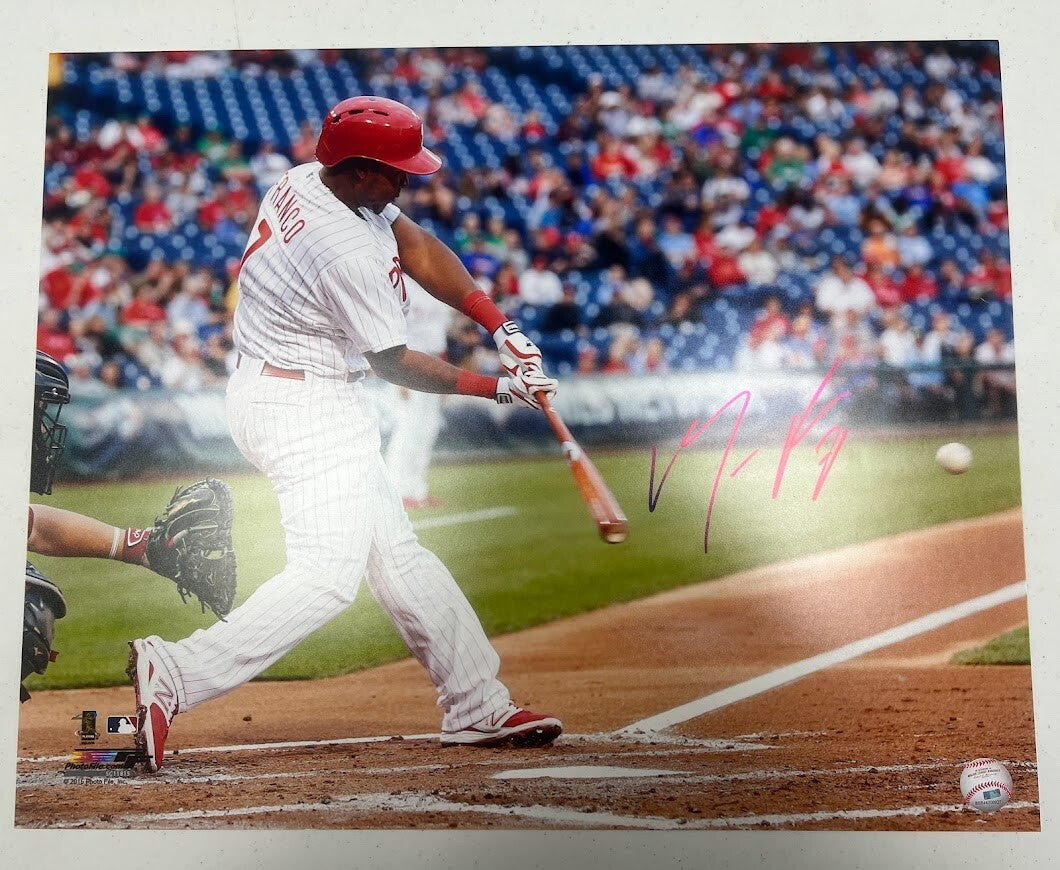 Maikel Franco Signed Auto Autographed 16x20 Photo LSCM COA HOLO PF Phillies0