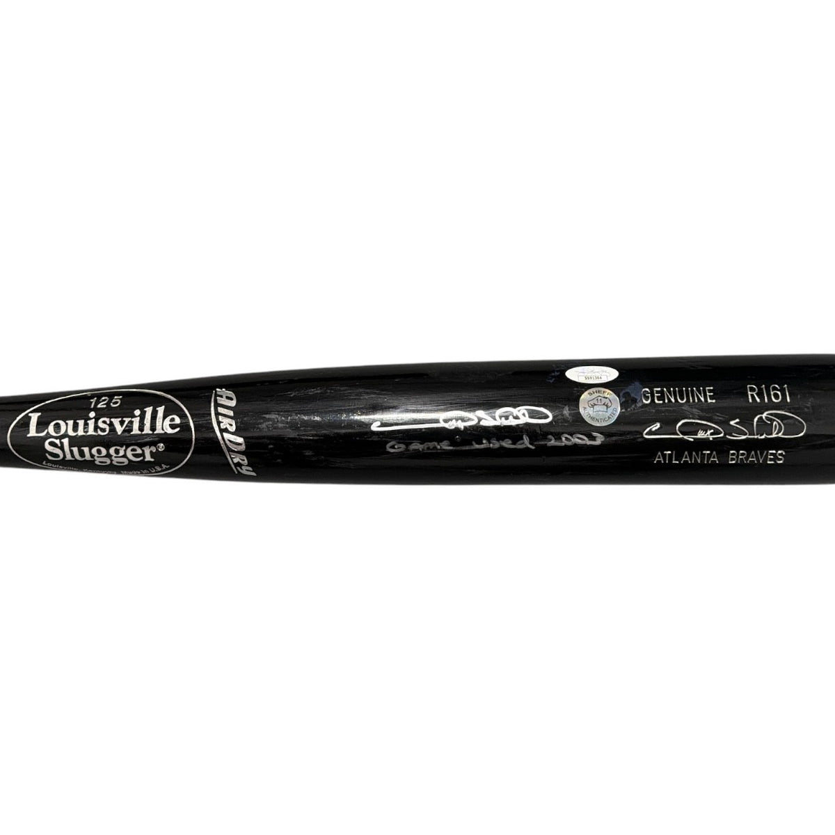 Gary Sheffield Signed Game Used 2003 Louisville Slugger Black Bat JSA COA Braves0
