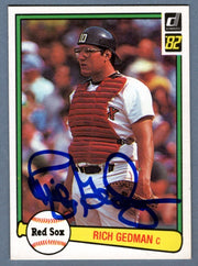 Rich Gedman Signed Autographed 1982 Donruss #512 Rookie RC LSCM COA Red Sox0