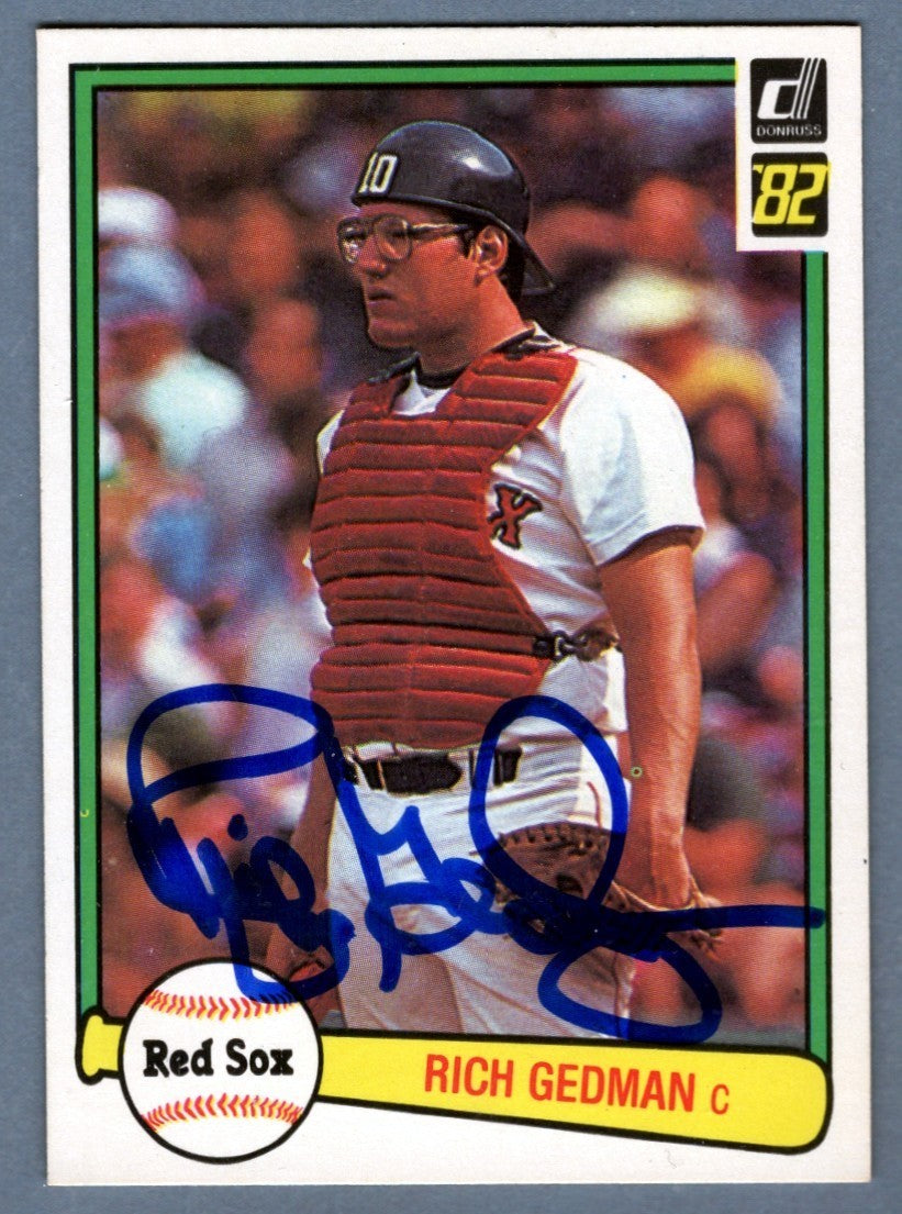 Rich Gedman Signed Autographed 1982 Donruss #512 Rookie RC LSCM COA Red Sox0