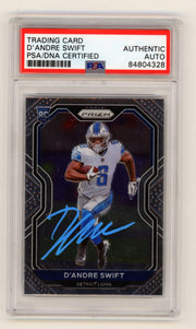 D'Andre Swift 2020 Panini Prizm #358 Rookie RC Signed PSA Authentic Auto Bears0