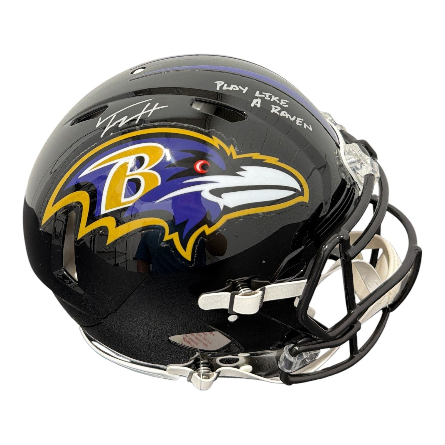 Trey Hendrickson Signed Ravens Authentic FS Full Size Helmet w/ Insc JSA W COA0