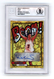 Toni Kukoc 2024 Hits Memorabilia BOOM Gold Jersey # 7/10 Signed BGS BAS Auto0