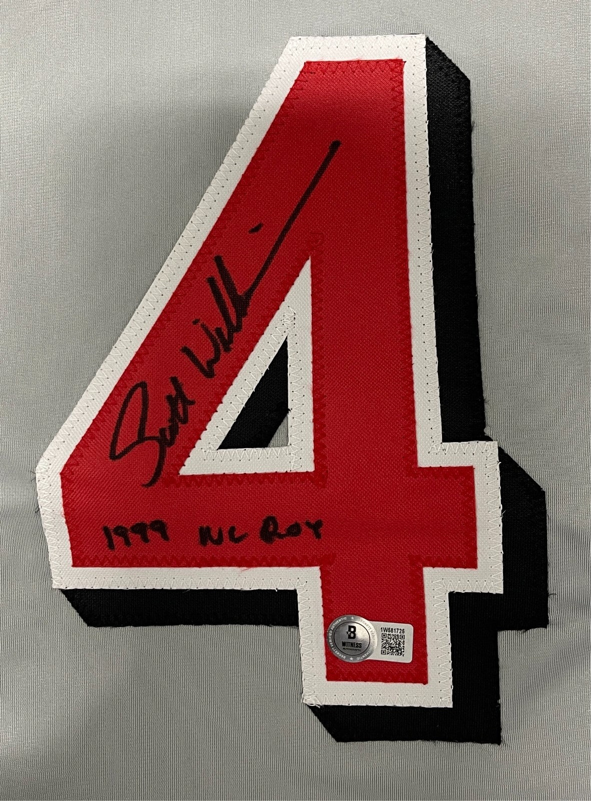 Scott Williamson Signed Reds Custom Jersey w/ 1999 NL ROY Beckett BAS COA3