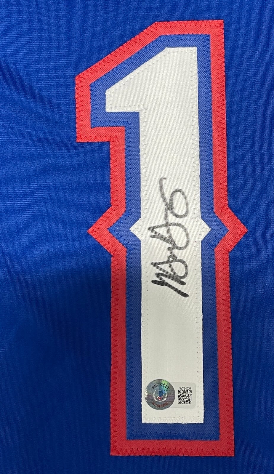 Michael Young Signed Texas Rangers Custom Jersey Beckett Witness BAS COA1