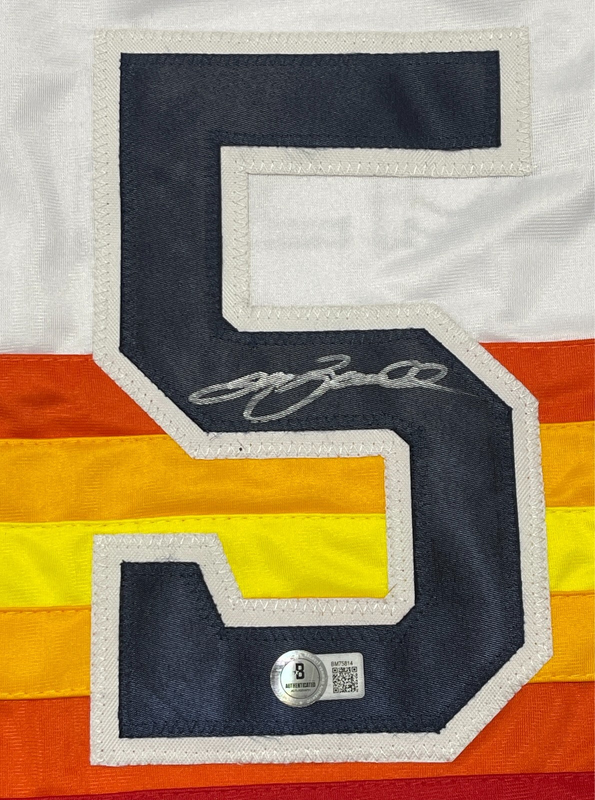 Jeff Bagwell Signed Houston Astros Custom Jersey Beckett BAS COA1