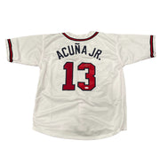 Ronald Acuna Jr. Signed Atlanta Braves Custom Jersey JSA Witness COA0