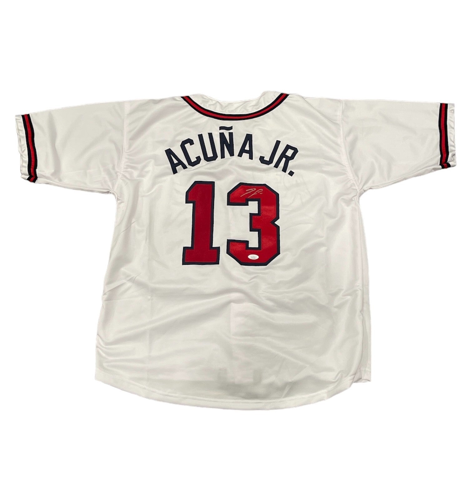 Ronald Acuna Jr. Signed Atlanta Braves Custom Jersey JSA Witness COA0
