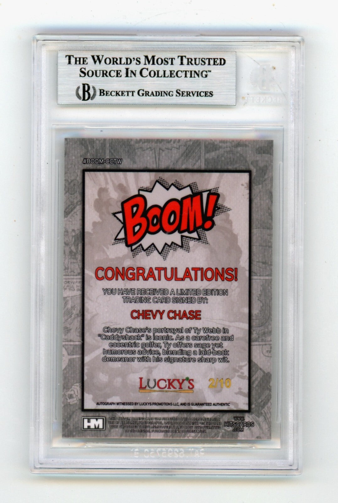 Chevy Chase Ty Webb 2024 Hits Memorabilia BOOM Gold /10 Signed BGS BAS Auto1