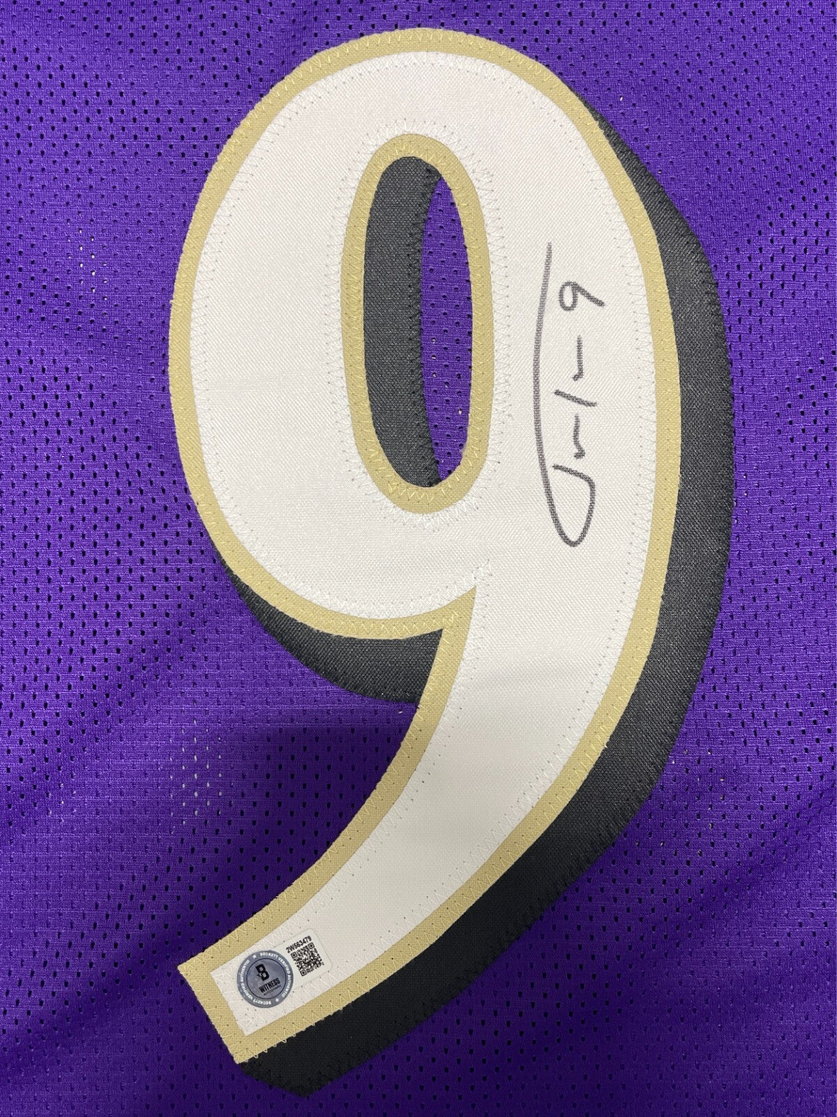 Justin Tucker Signed Baltimore Ravens Custom Jersey Beckett Witness BAS COA1