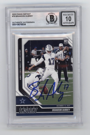 Brandon Aubrey 2023 Panini Instant #79 /612 Rookie RC Signed BGS 10 Auto Cowboys0