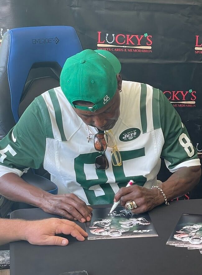 Wesley Walker Signed  New York Jets 8x10 Photo w NYJ ROH 2012 LE /85 LSCM COA #51