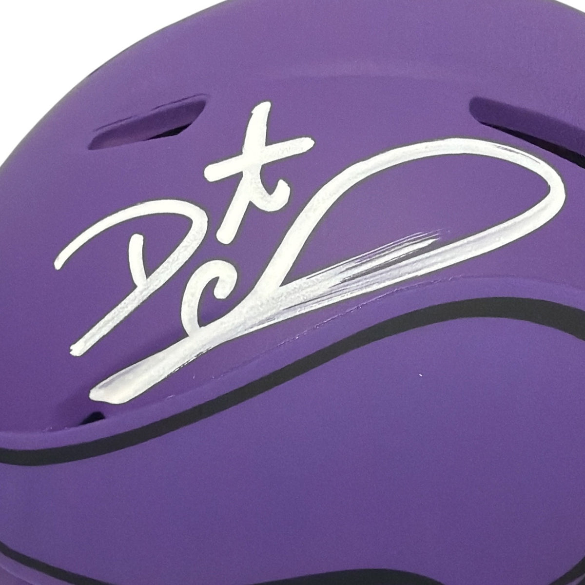 Daunte Culpepper Signed Minnesota Vikings Rave Mini Helmet JSA Witness COA1