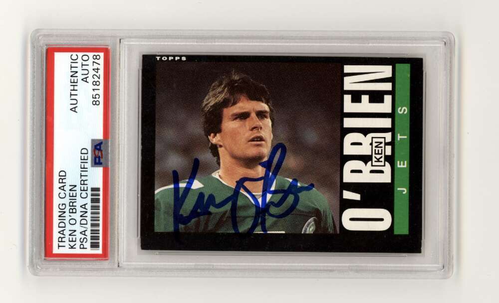 Ken O'Brien 1985 Topps #346 Rookie RC Signed PSA Authentic Auto New York Jets0