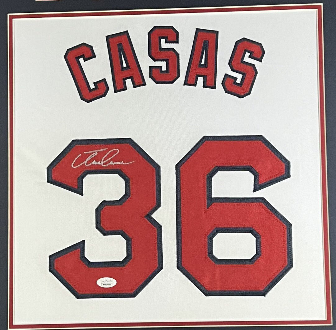 Triston Casas Signed Framed Custom Jersey Boston Red Sox JSA Witness COA1