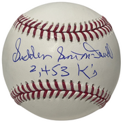 Sam McDowell Signed ROMLB Baseball w/ Sudden 2453 K Beckett Witness BAS COA0