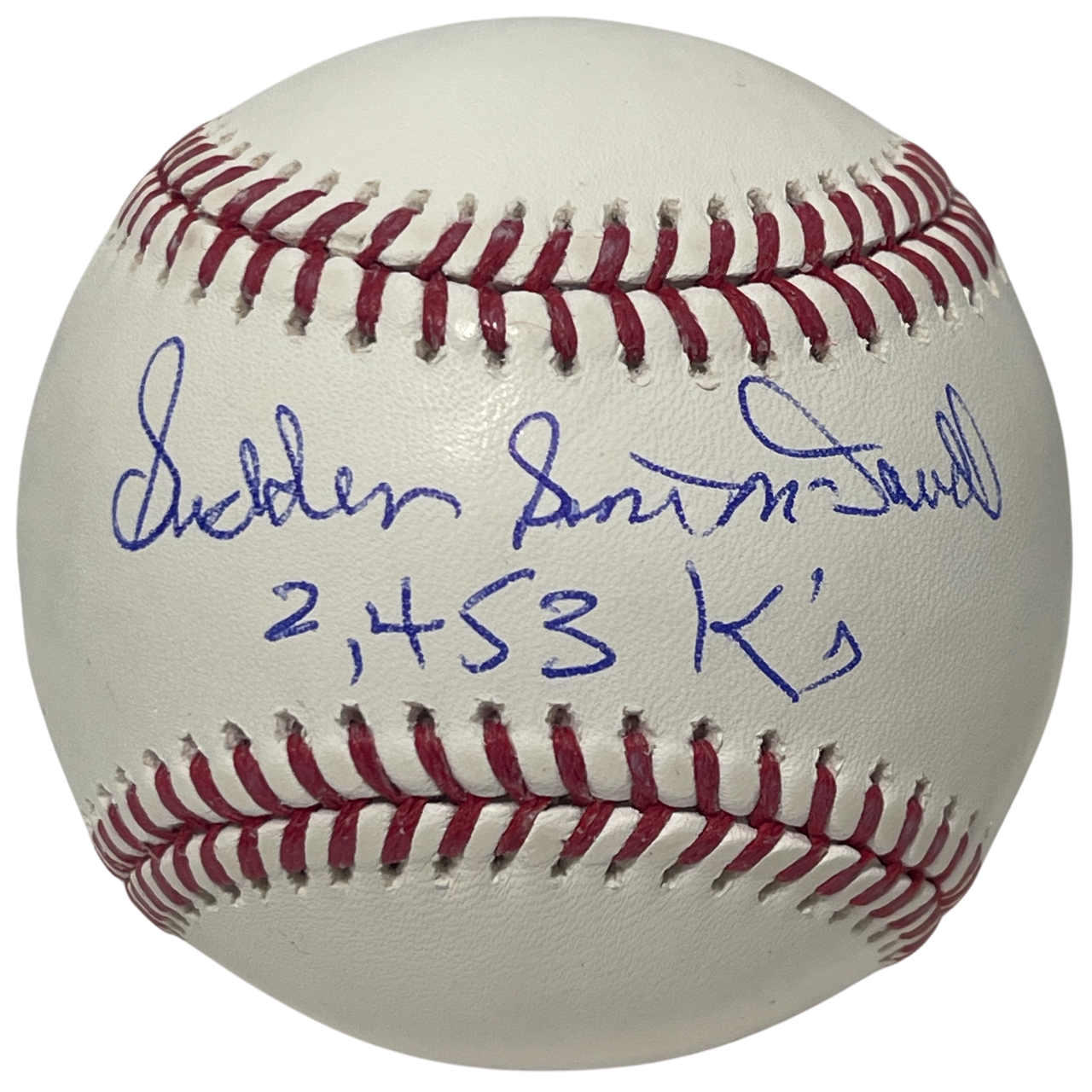 Sam McDowell Signed ROMLB Baseball w/ Sudden 2453 K Beckett Witness BAS COA0