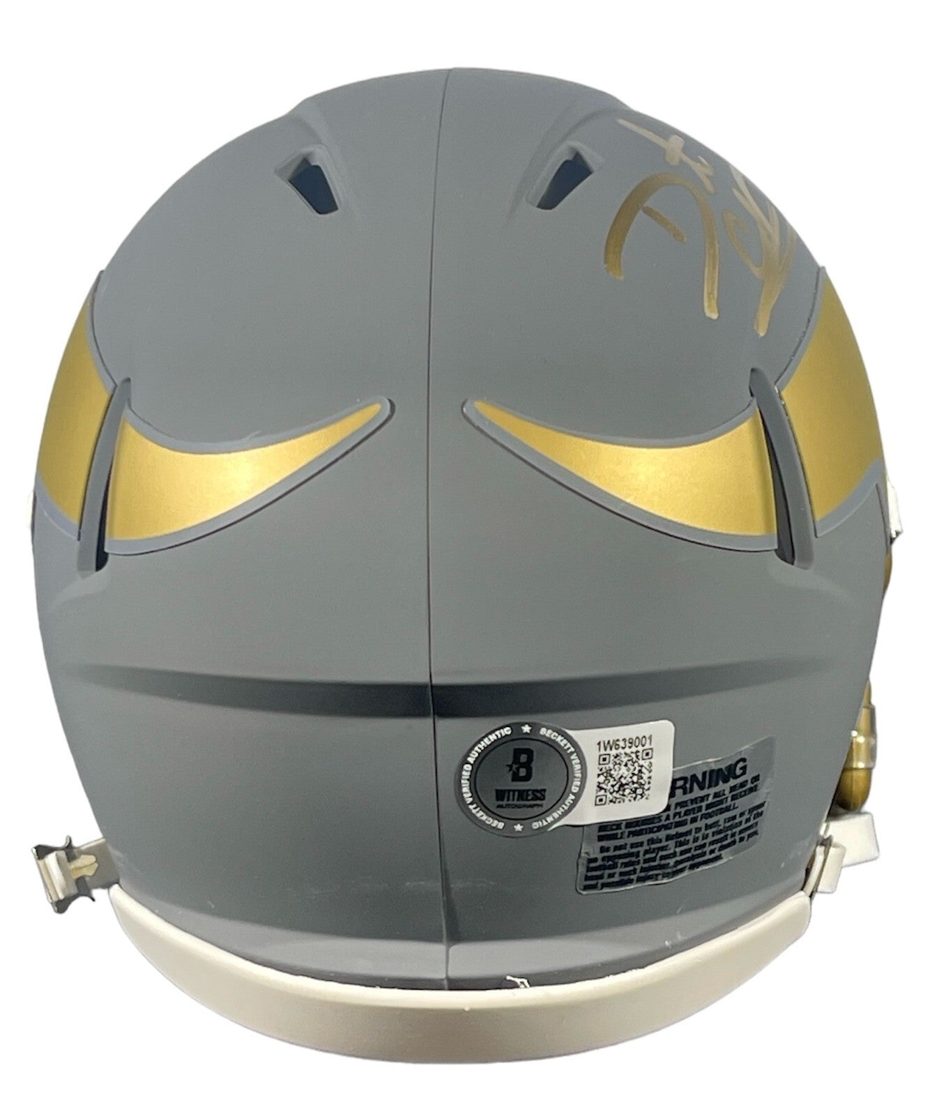 Daunte Culpepper Signed Minnesota Vikings Slate Mini Helmet Beckett Wit BAS COA2