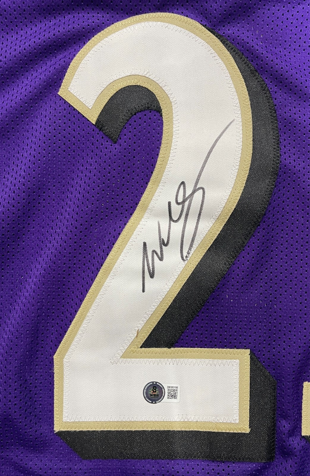 Willis McGahee Signed Baltimore Ravens Custom Jersey Beckett Witness BAS COA1