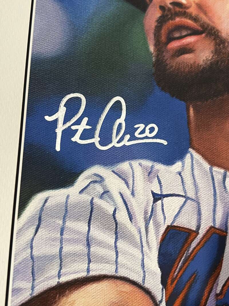 Pete Alonso Signed Auto Topps Game within the Game Art Print #10/99 Fanatics COA1