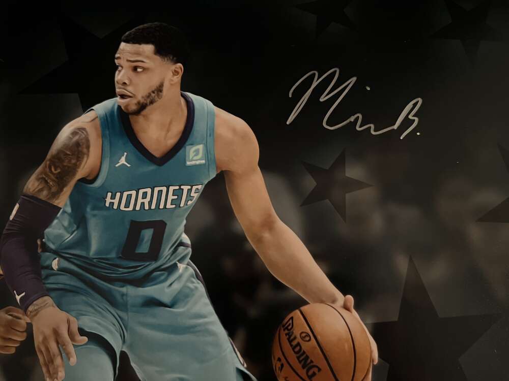 Darius Garland & Miles Bridges Signed 24x16 Photo Rising Stars /100 UDA COA2