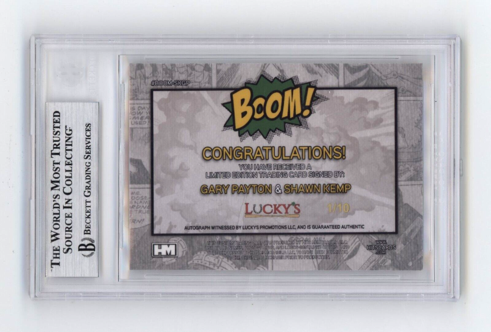 Shawn Kemp & Gary Payton 2024 Hits BOOM Gold #/10 Dual Signed BGS BAS Auto1