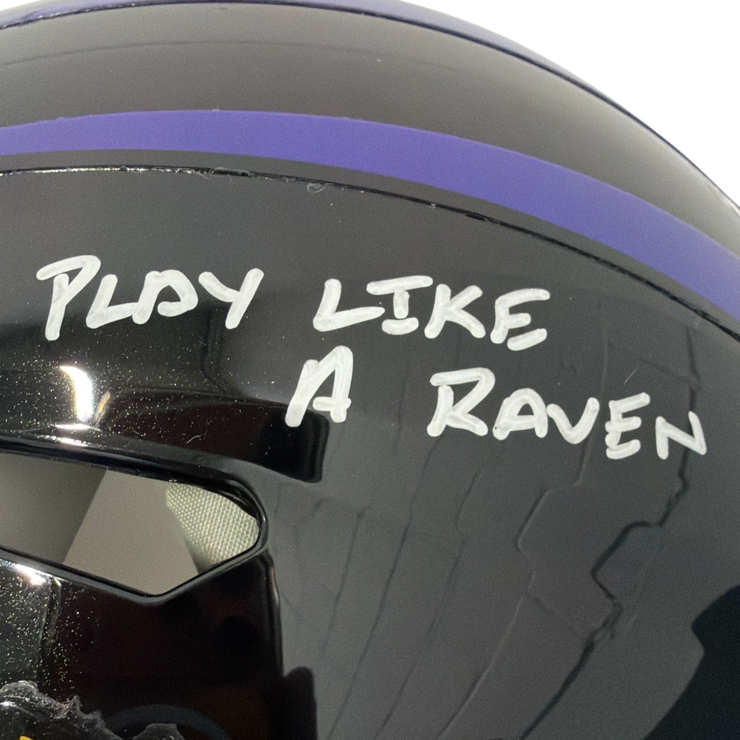 Trey Hendrickson Signed Ravens Authentic FS Full Size Helmet w/ Insc JSA W COA2