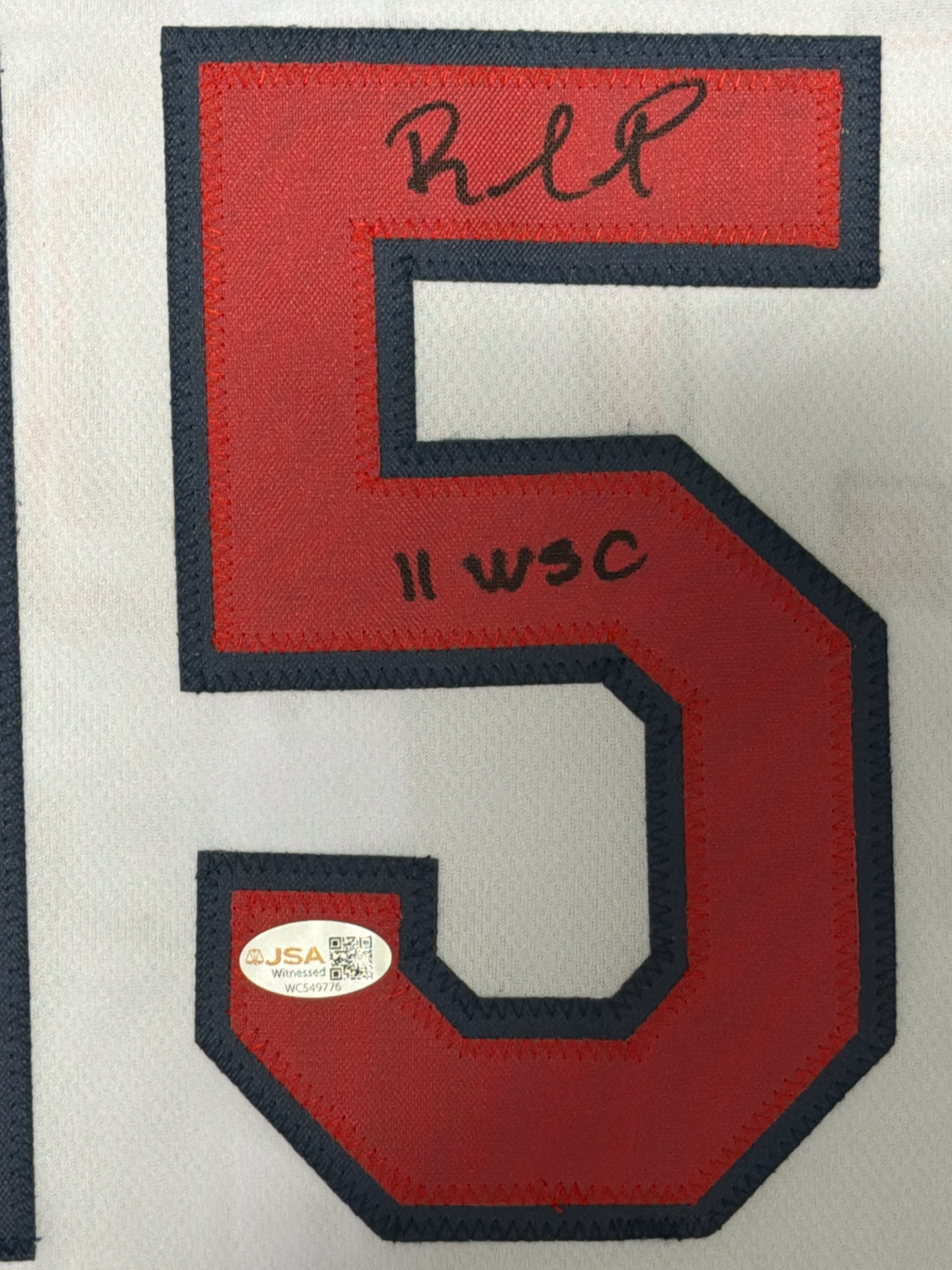 Rafael Furcal Signed St. Louis Cardinals Custom Jersey w/ 11 WSC JSA Witness COA1