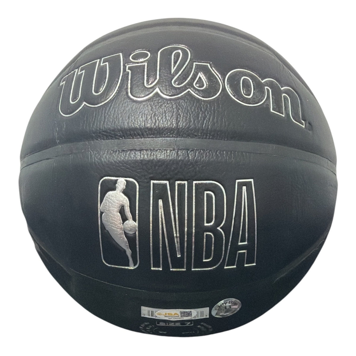 Larry Bird Signed Boston Celtics Premier Black Basketball JSA W COA Bird Holo B4