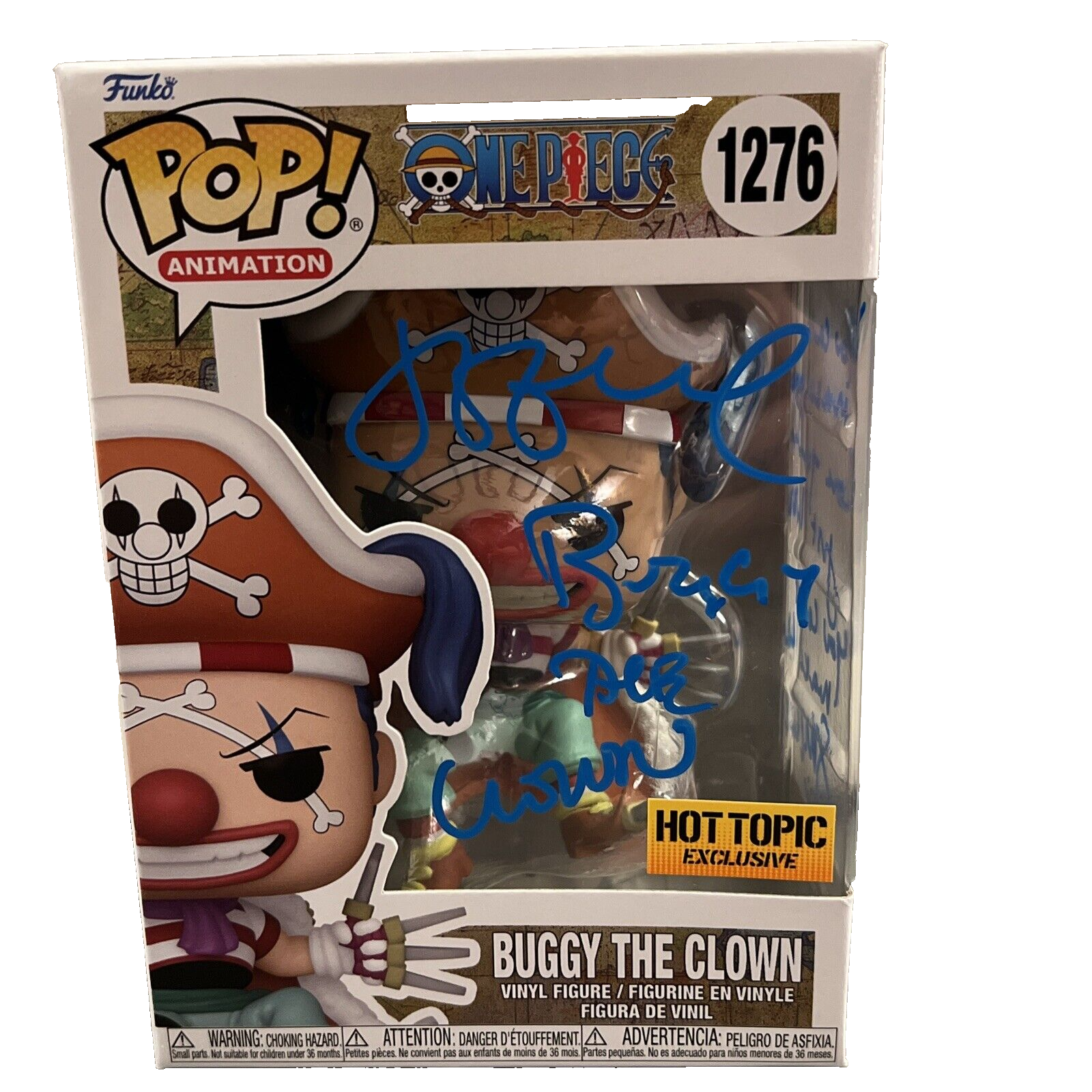 Jeff Ward Signed Auto Buggy the Clown #1276 One Piece Funko Pop w/ Insc. JSA COA1