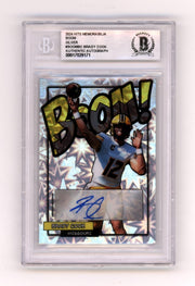 Brady Cook 2024 Hits Memorabilia BOOM Silver #/12 Signed BGS BAS Auto Missouri0