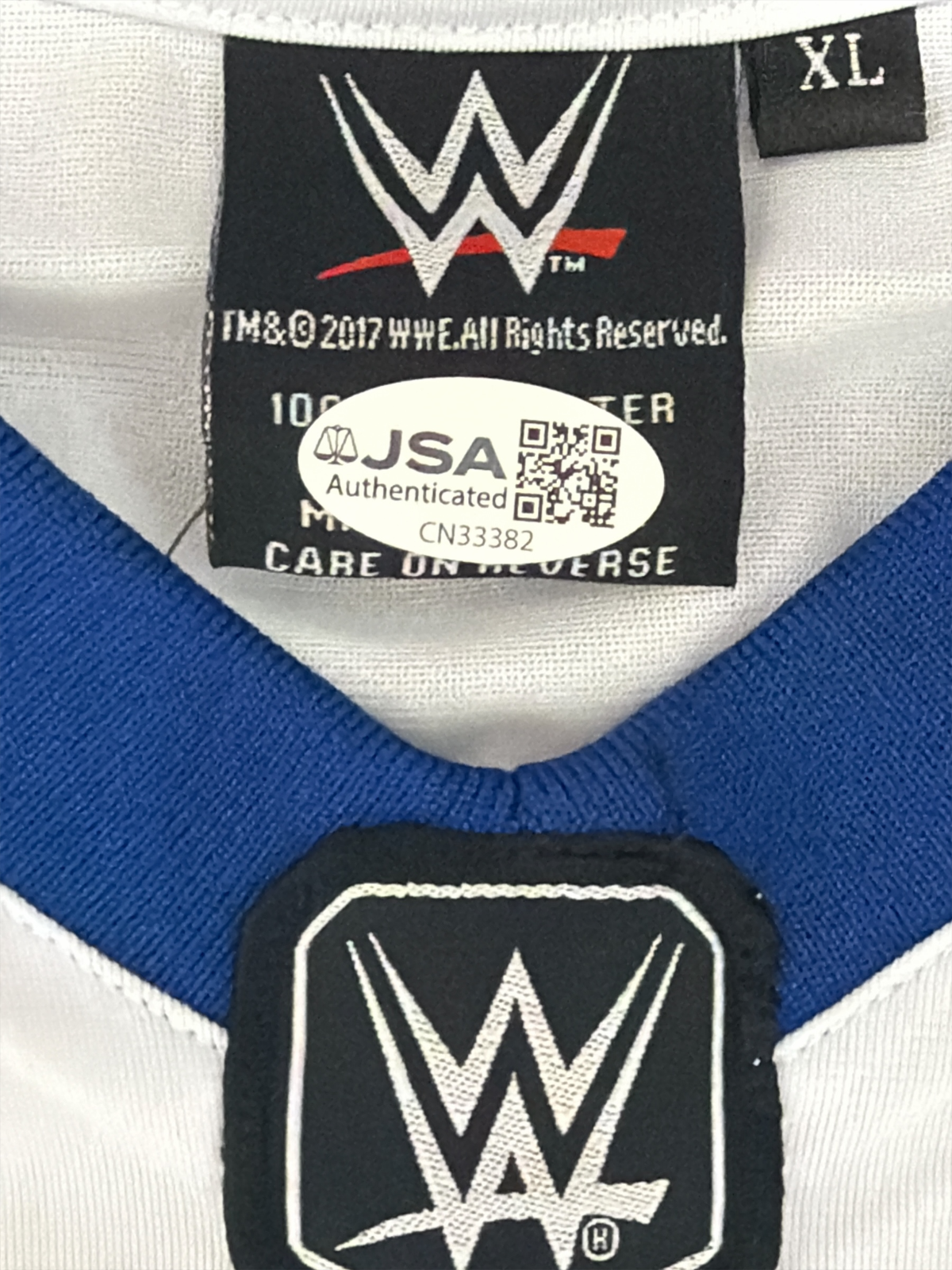 AJ Styles Signed Autographed WWE WrestleMania 33 Jersey JSA COA2