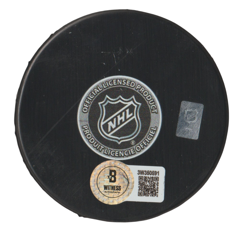 Brian Propp Signed Philadelphia Flyers 50th Puck w/ 1004 Pts Beckett Wit BAS COA1