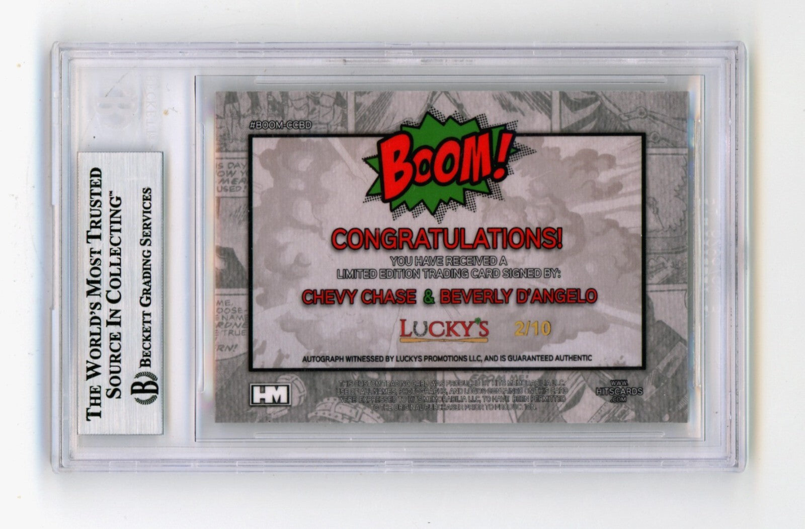 Chevy Chase Beverly D'Angelo 2024 Hits Mem BOOM Gold /10 Signed BGS BAS Auto1