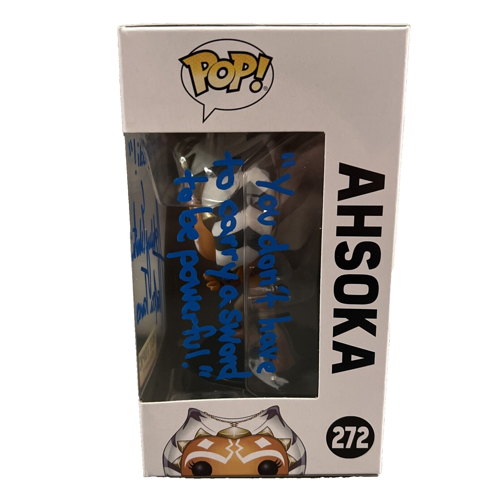 Ashley Eckstein Signed Auto Ahsoka Tano 272 Star Wars Funko Pop w 2 Insc JSA COA2