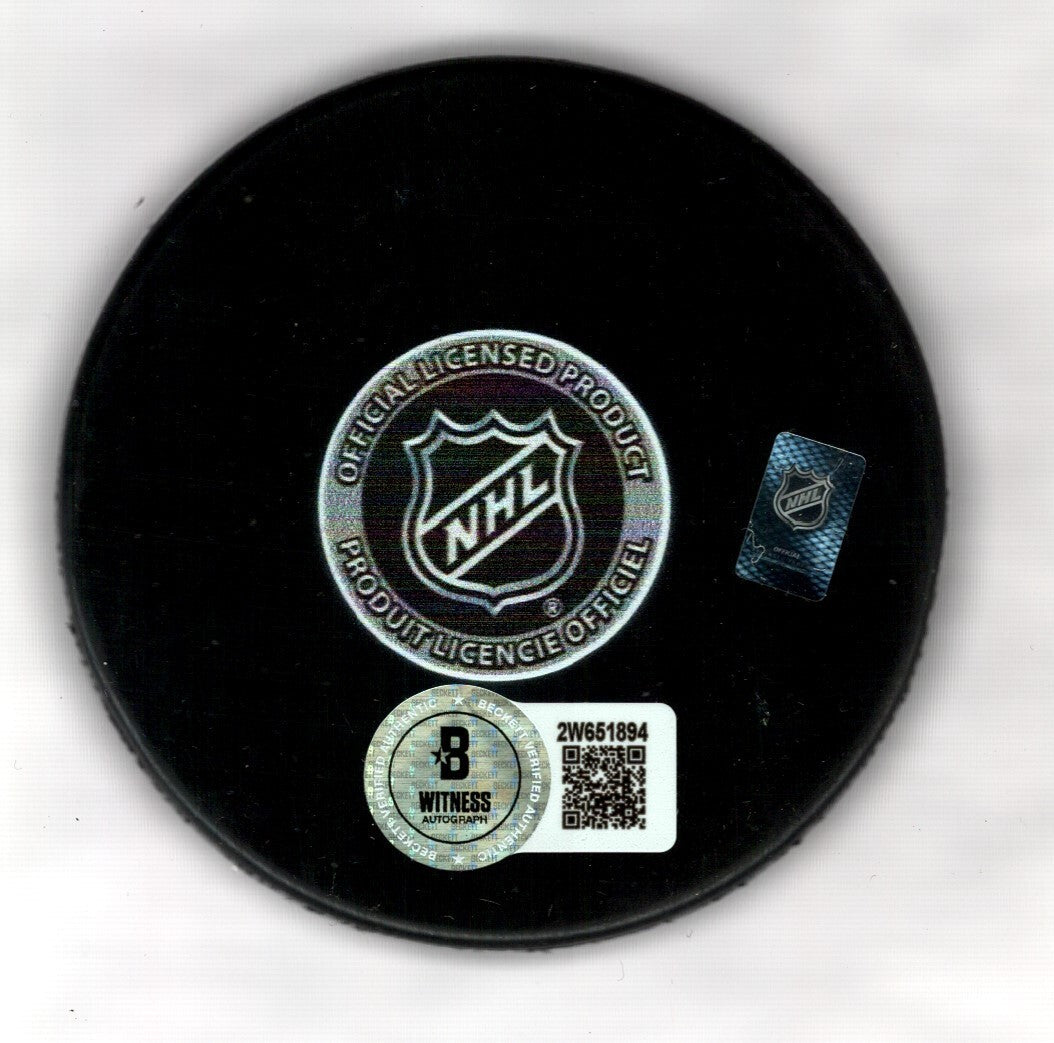 Adam Oates Signed Auto Capitals 50th Anniversary Puck w/ HOF 12 Beckett BAS COA1