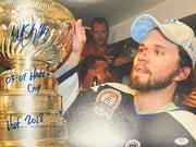 Martin St. Louis Signed Auto Tampa Bay Lightning 11x14 Photo 3x Ins PSA ITP COA0