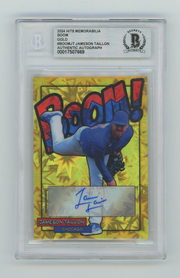 Jameson Taillon 2024 Hits Memorabilia BOOM Gold /10 Signed BGS BAS Auto Chicago0